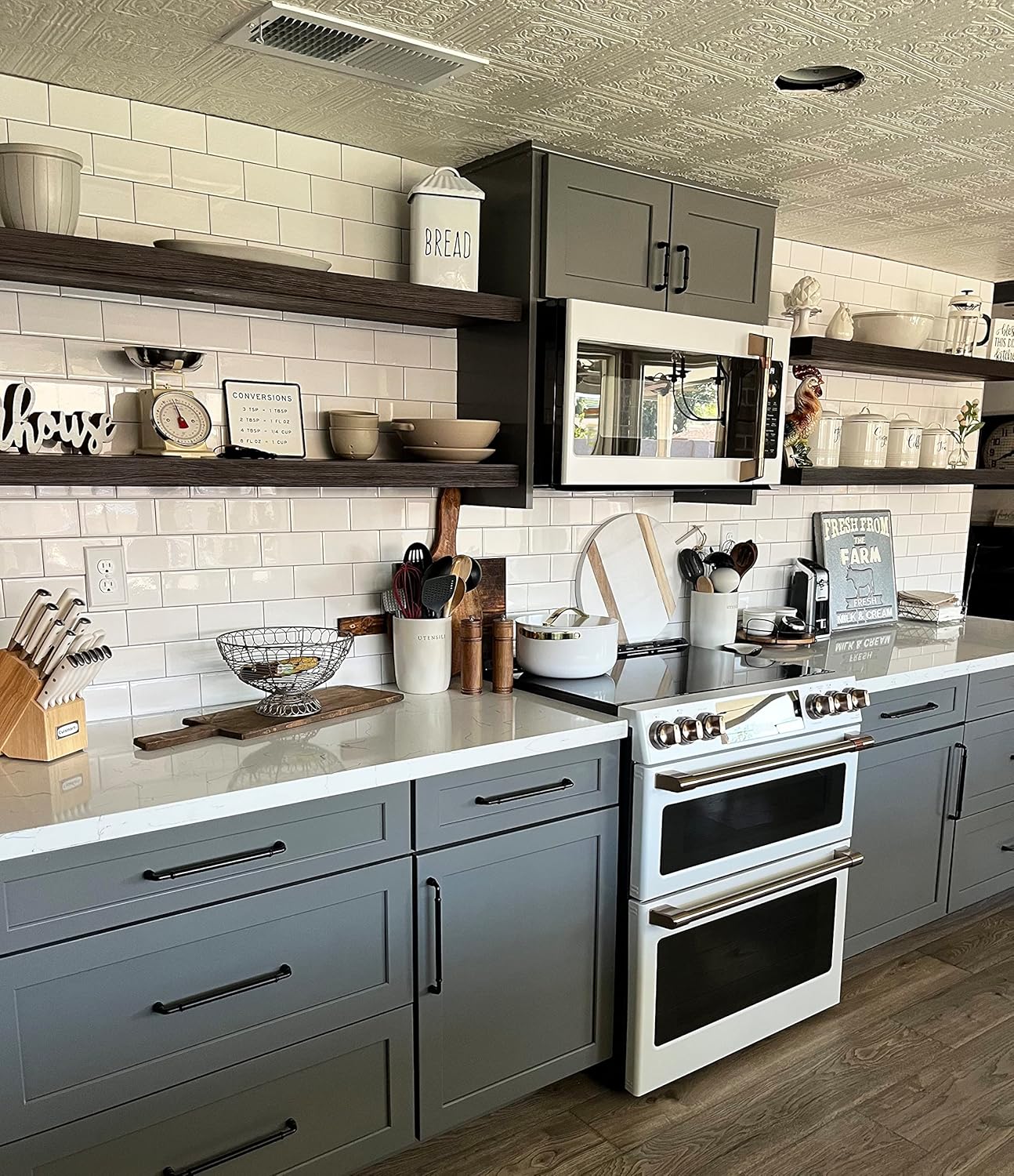 joelsantiques - 72 Inch x 12 Inch Deep - Wooden Floating Shelves for Wall - 72x12x2 in - Made of Natural Wood - Long Heavy Duty Wall Shelves for Bedroom - Perfect for Living Room, Kitchen - Mocha